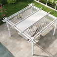 thumbnail image 3 of Vita 144"L x 144"W x 104"H Vinyl Camelot Louvered Pergola, White, VA42070, 3 of 8