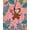 Pink, Pattern 1, variant on ODIKA 2x3 Machine Washable Non-Slip Area Rug, Whimsical Safari Adventure Circular Playmat Featuring Swinging Primate High Traffic Rug, Pink, 726327