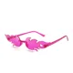 thumbnail image 1 of Frameless One Piece Candy Color Flame Shape SunglassesDark PurpleNosize Gao Jinjia unisex, 1 of 2