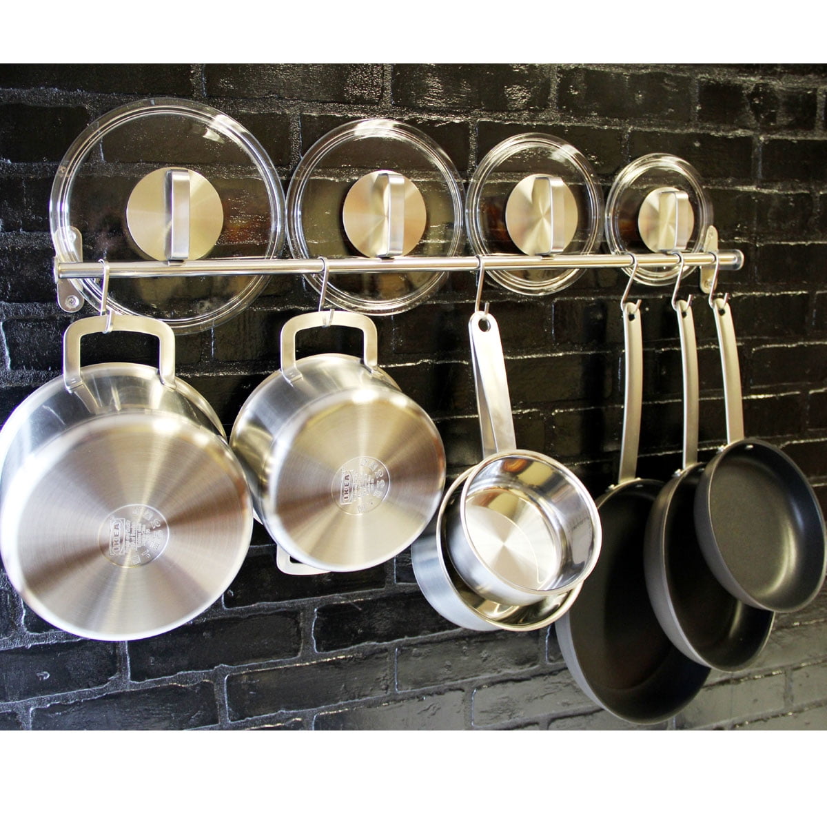 Stainless Steel Gourmet Kitchen 31 5 Inch Wall Mount Rail And 10 S 31 5 Inch Wall Mount Rail