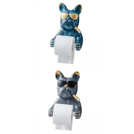 

2x Holder figure of dog Paper Towel Holder for Bathroom Decor