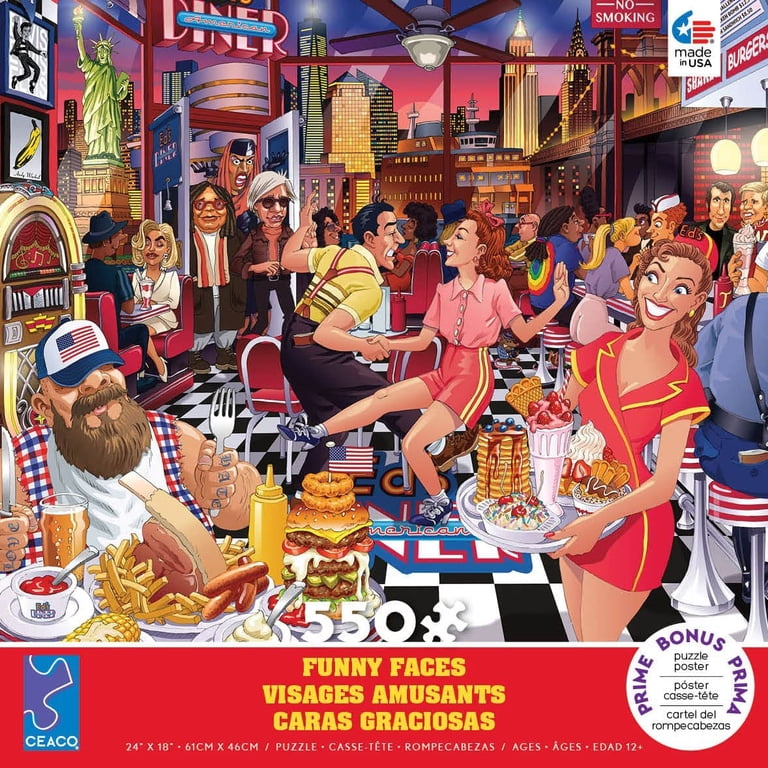 Ceaco - Funny Faces -Diner - 550 piece Jigsaw Puzzle