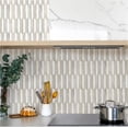 thumbnail image 2 of 10 Sheets Seamless Peel and Stick Backsplash Tile for Kitchen,White and Gray Stone PVC Mixed Light Gold Self Adhesive Fish Scale Metal Mosaic Tiles, 2 of 7