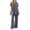 Gray01, variant on Womens Solid Two Piece Co Ord Set Flutter Short Sleeve Tunic Top Wide Leg Long Pants Dual Side Pockets Soft Knit Loose Fit Casual Loungewear Outfit