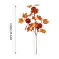 thumbnail image 3 of Dongrere Artificial Fall Branch with Maple Leaf & Pumpkin, Faux Autumn Decorative Stems for Thanksgiving Halloween Mantel Home Table Decor, 23.6 Inch, C, 3 of 6