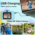 thumbnail image 4 of Syenll Kids Camera Toys, HD Digital Camera with 32GB SD Card, Selfie Camera Toys Gifts for Boys Girls, Blue, 4 of 8