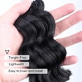 thumbnail image 3 of ToyoTree Ocean Wave Crochet Hair - 14 Inch 8 Packs Natural Black Mid-Length Curly Deep Wave Crochet Hair, Synthetic Ocean Wave Braiding Hair Extensions (14 Inch,1B-8P), 3 of 5