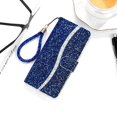thumbnail image 2 of Funda de piel con purpurina en polvo para Samsung Galaxy A55 5G, color azul, 2 of 4