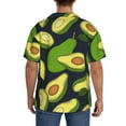 thumbnail image 5 of Disketp Men's Hawaiian Fresh Avocado Print Shirts Button Down Holiday Beach Shirts-X-Large, 5 of 7