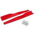 thumbnail image 1 of 2PCs Universal Car Body Styling Side Skirt Rocker Splitters Diffuser Winglet Kit Red, 1 of 7