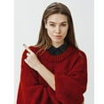 thumbnail image 4 of Ladies Fake Lapel Collar Monochrome Button Decoration Detachable Fake Collar, 4 of 5