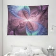 thumbnail image 1 of Trippy Tapestry, Purple and Blue Flower Vortex Abstract Flourish Design Ornament, Wall Hanging for Bedroom Living Room Dorm Decor, 80W X 60L Inches, Dried Rose Cadet Blue Aqua, by Ambesonne, 1 of 2
