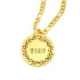 thumbnail image 3 of Custom Round Pendant Name Necklace Personalised Jewelry Gift for Men,Gold, 3 of 4