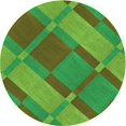 thumbnail image 1 of Ahgly Company Machine Washable Indoor Round Transitional Seaweed Green Area Rugs, 3' Round, 1 of 7
