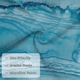 thumbnail image 5 of King Pillow Cases Standard Size - Teal Turquoise Fluid Stripes Soft Envelope Closure Microfiber Block Print Pillow Cover, Wrinkle Stain Resistant Travel Pillow Covers Standard Size 20x36in, 5 of 7