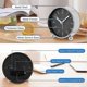 thumbnail image 2 of Non Ticking Alarm Clock,4\'Silent Bedside Analog Clock with Modern Gray Design Large Screen Table Clock, 2 of 5