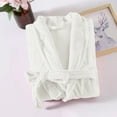 thumbnail image 7 of Womens Long Plush Robe Cozy Soft Bathrobe Shawl Collar Spa Style House Coat, 7 of 7