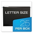 thumbnail image 5 of "Colored Reinforced Hanging Folders, Letter Size, 1/5-Cut Tabs, Black, 25/Box | Bundle of 10 Boxes", 5 of 7