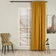 thumbnail image 2 of 3S Brother's Home Decorative M-Yellow Curtains Extra Wide Extra Long Luxury Colors Linen Look Custom Made 5-25 Feet Made in Turkey Hang Back Tab ( 1 Panel ) Home Décor (52"Wx84"L), 2 of 6