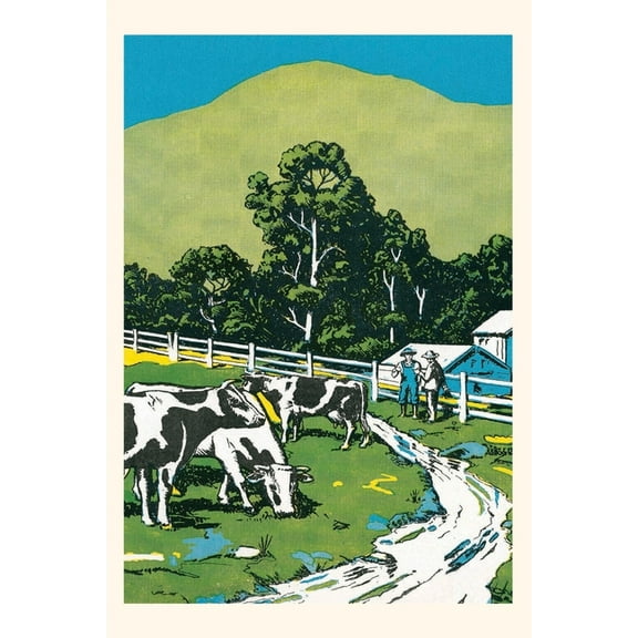 Pocket Sized - Found Image Press Journals: Vintage Journal Cows in the Pasture (Paperback)