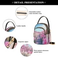 thumbnail image 5 of YAZAOO Cross Body Fashion Shoulder Waist Purse Bags Blooming Pink Rose Garden Pocket Handbags, 5 of 7