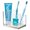 Clear/Brushed, variant on Plated Toothbrush and Toothpaste Holder, Storage Organizer Stand with 4 Compartments for Bathroom Countertop, Holders for Electric Toothbrush, Toothpaste, Hyde Collection, Clear/Brushed Chrome
