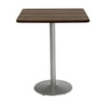 thumbnail image 6 of KFI Studios Mode 2.5' Square Bistro Table, Studio Teak, Silver Base, 6 of 6
