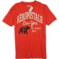 thumbnail image 1 of Aeropostale - Camiseta gráfica para hombre con acabado de fieltro de Nueva York, naranja, extra pequeña, 1 of 1
