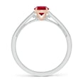 thumbnail image 2 of ANGARA Natural Vintage Inspired Claw-Set Round Ruby Solitaire Ring in 14K White & Rose Gold for Women (Size-5mm) | July Birthstone Jewelry for Her | Natural Ruby Rings, 2 of 10