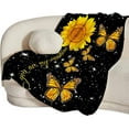 thumbnail image 2 of DAJU Sunflower Butterfly Blanket Gifts for Girls Women Inspirational Throw Blanket for Kids Adults Ultra Soft Cozy Fleece Blanket for Couch Sofa ​Bed(60*80inch), 2 of 6