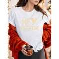 thumbnail image 2 of T-Shirt à Imprimé Géométrique Vintage pour Femmes - Col Rond Décontracté, Manches Courtes, Mélange de Polyester, Lavable en Machine - Parfait pour l'Été, 2 of 8