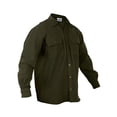 thumbnail image 3 of Rothco 14446 Men Heavy Weight Solid Flannel Long Sleeve Shirt, Olive Drab - Extra Large, 3 of 3
