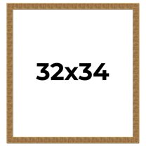 32x34 Frame Black and Gold Distressed Solid Wood Sonoma Picture Frame | 1.625 Inch Moulding Width |