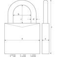 thumbnail image 2 of H7 46605 Cadenas Universel Combinaison 145/20 Bleu, 2 of 4