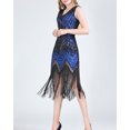 thumbnail image 7 of 20's Ladies Great Gatsby Flapper Style Dress Party New Year's Eve Blue/Black, 7 of 7