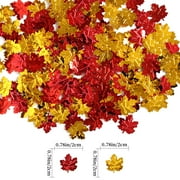 45G Thanksgiving Confetti Fall Confetti Maple Leaf Shape Autumn Glitter Metallic Foil Table Scatters Confetti for Thanksgiving Decorations Thanksgiving Maple Leaf Confetti Party Sets