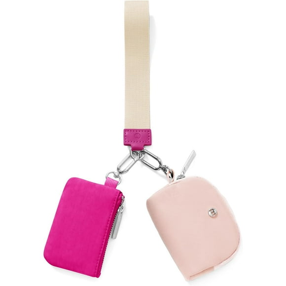 shiyou-Mum's Memory Mini Zip Around Wristlet Wallet for Women Dual Pouch Wristlet Portable Keychain Wallet Coin Purse Mini Women Coin Pocket