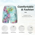 thumbnail image 4 of Kdxio Dragonfly Floral Print Men'S Swim Trunks With Compression Liner 7 Inch Inseam Quick Dry Swim Shorts, 4 of 7