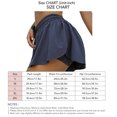 thumbnail image 5 of Pantalones cortos de yoga con cordón en la cintura, dobladillo con volantes, secado rápido, 2 en 1, pantalones cortos atléticos de doble capa para mujer, para entrenamiento físico, correr, azul XXL, 5 of 5