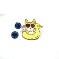 thumbnail image 6 of Corgi Yellow Ducky Lifebuoy Kawaii Enamel Pin, 6 of 6