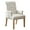 Beige, variant on Fabric Upholstered Dining Chair with Arms, Tufted High Back Accent Coffee Armchair for Kitchen Dining Room Living Room, Beige
