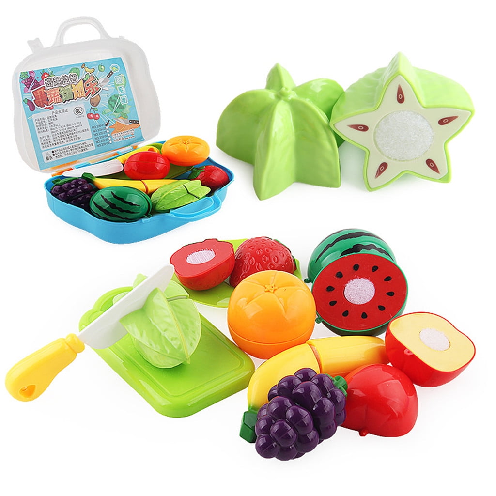 Giraffe Aquarium ga winkelen Kuluzego Children Plastic Fruit Vegetables Cutting Toys Set Educational  Pretend Toy - Walmart.com