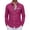 Hot Pink, variant on Daiosportswear Men's Casual Long Sleeve Dress Shirts Business Slim Fit Beach Yoga Shirt Button-Down Collar Blouse with Pockets Yellow XXS
