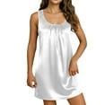 thumbnail image 4 of LIaqionyy Silky Satin Nightgown for Women Sleeveless Sleepwear Tank Night Shirts Sleepshirt Casual Dress, 4 of 7