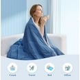 thumbnail image 6 of Cooling Comforter Twin Size, Double-Sided Cooling Tech Fabric Blanket for Hot Sleepers and Night Sweats, All-Season Breathable Lightweight Comforter, Dark Blue, 6 of 8