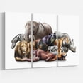 thumbnail image 1 of Design Art Animals on White Background Canvas Print, 1 of 3