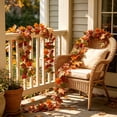 thumbnail image 5 of Artificial Maple Leaf Garland, 69 Inch Faux Vine For Fireplace Door Railing Wall Decor, Halloween Decor Thanksgiving Decor Fall Decor Autumn Harvest Party Holiday Decoration, 5 of 6