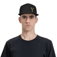 thumbnail image 4 of ZICANCN Alphabet Y Pattern Baseball Caps, Trucker Hats for Men And Women, Adjustable Breathable Flat Caps, Black, 4 of 6