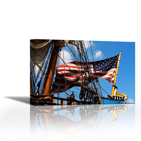 Patriotic II - Contemporary Fine Art Giclee on Canvas Gallery Wrap - wall décor - Art painting - 25 x 17 Inch - Ready to Hang