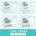 thumbnail image 2 of Trona BABY JOY 4 en 1 convertible con patas ajustables gris, 2 of 9